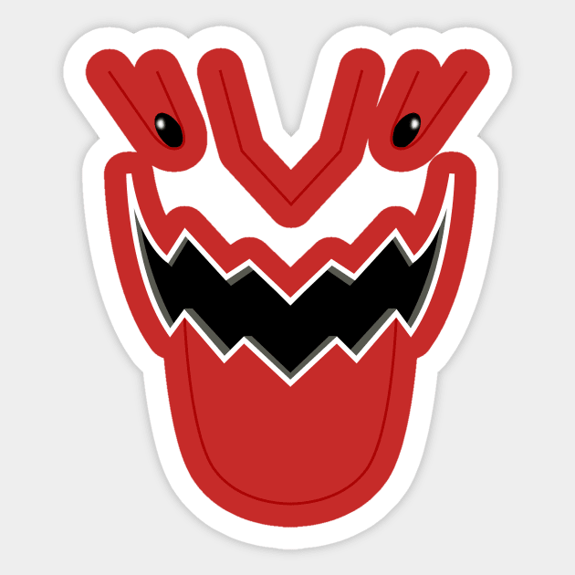 PR Dino Thunder Red Ranger Visor Sticker by mavgagliano